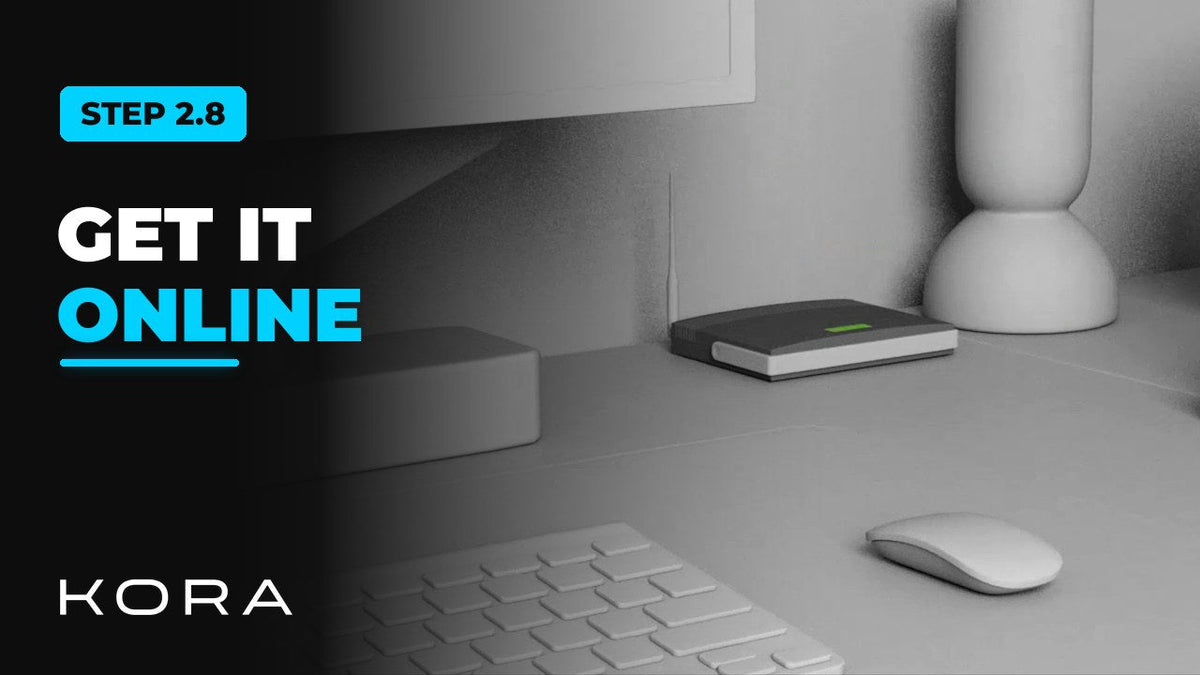 Kora Founders Edition Install 2.8 | Network Connection: Ethernet and Wi-Fi